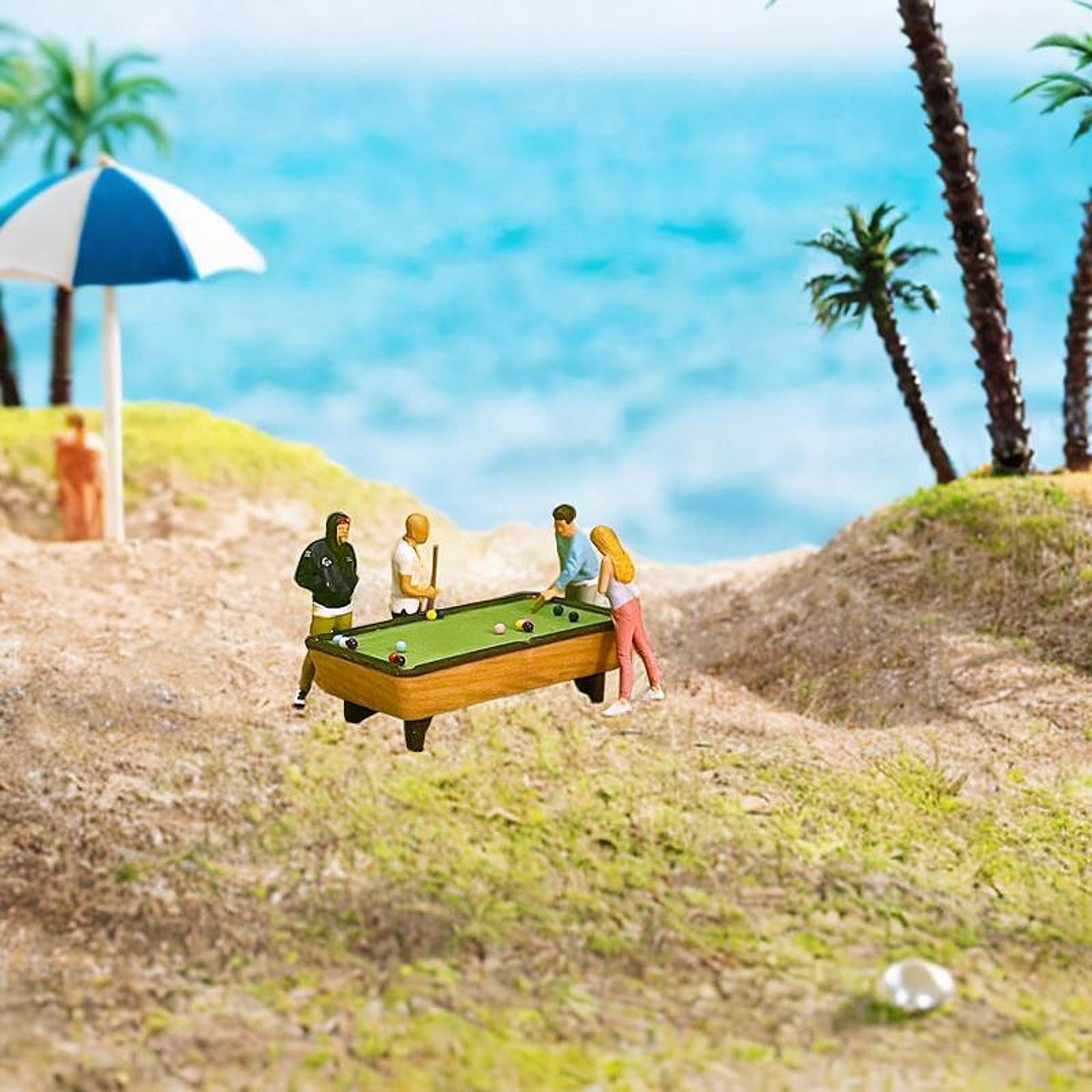 Modello di Tavolo da Biliardo in Scala 1:64, Miniature Adatte per Tavolo da Sabbia