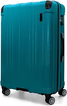 Gabbiano Bravo Expandable Hardside Suitcases with Spinner Wheels, Rolling Travel Bag Bundle, Lightweight ABS Hardshell, 3-Piece Hardside Luggage Set Green, Medium 29"