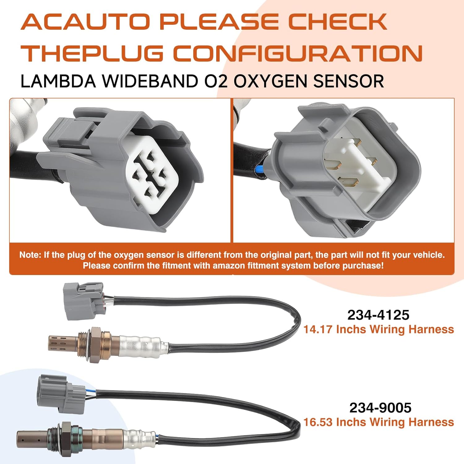 2Pcs 234-9005 234-4125 Oxygen O2 Sensor Upstream Downstream Fit for Honda CRV EX LX 2.4L 2002 2003 2004 Replaces# 15575 13706