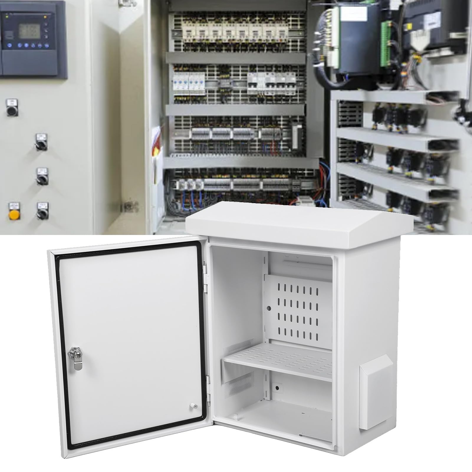 Elektrischer Verteiler-Stromverteiler 1.2 aus Verzinkter Platte mit Montageplatte und Wandhalterung (400 * 300 * 200cm)