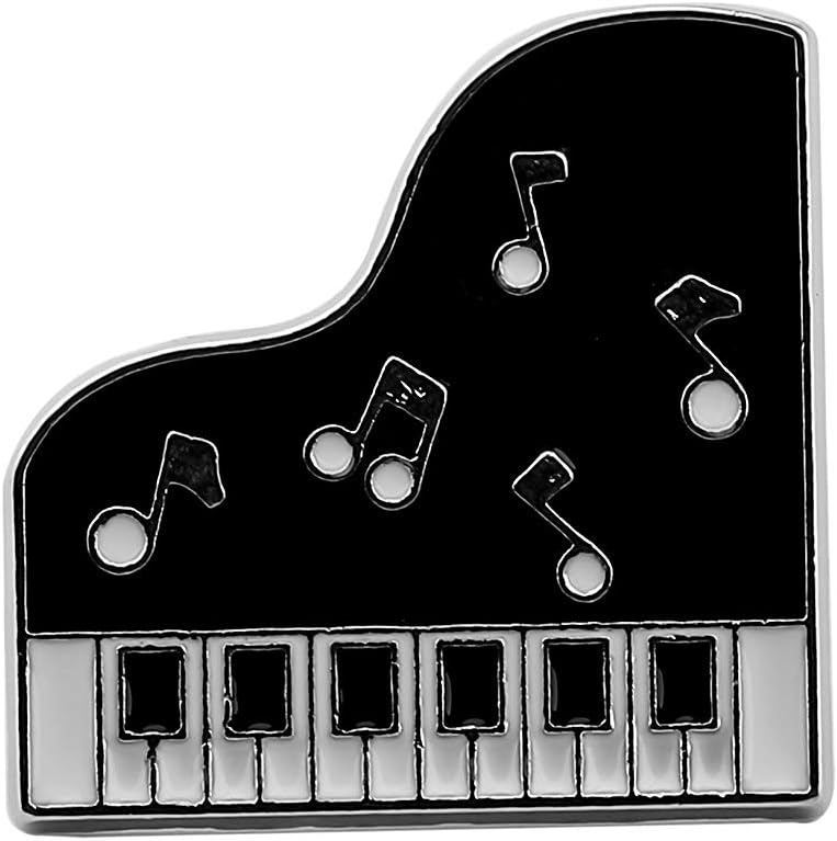 CENWA Black and White Keyboard Brooch Pin Piano Gifts Piano Keyboard Brooch Pin Music Jewelry Gift for Music Teacher Piano Lover