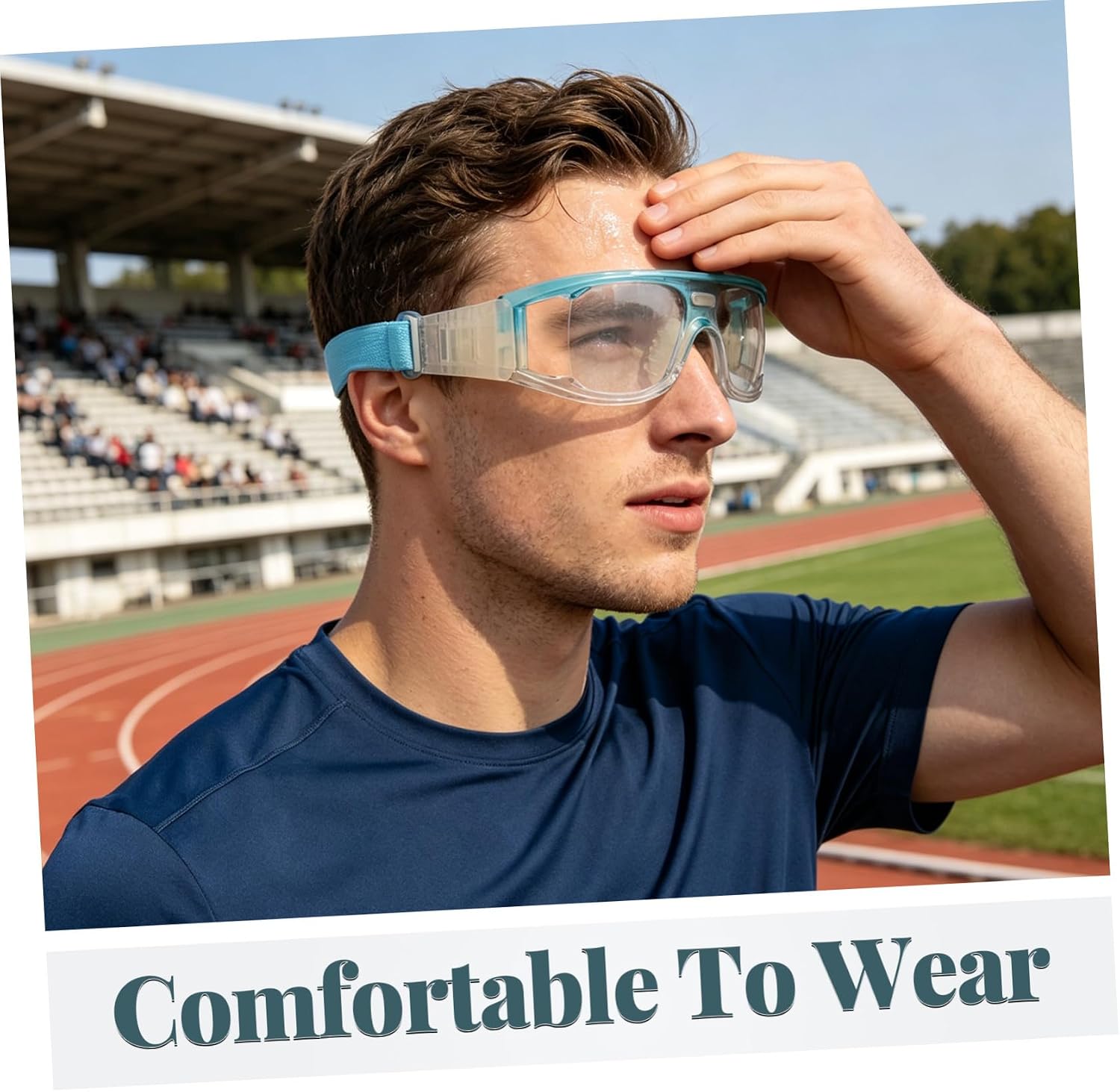 ibasenice Basketball Glasses Sports Protective Goggles for Men Youth with Anti-fog Visual Clarity and Anti-slip Construction Lightweight PC Material for Indoor Sports and Football Training