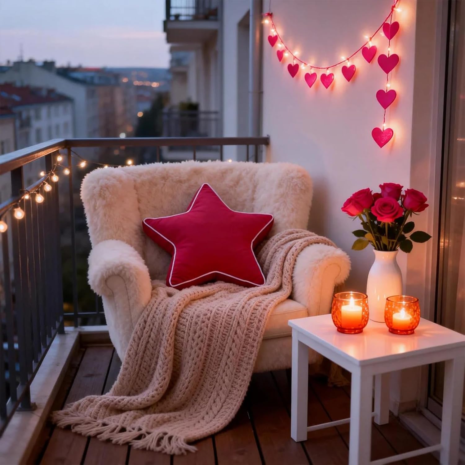 Star Pillow - 22 Inches Decorative Throw Pillows Floor Cushion Large Accent Pillow for Sofa Bed Couch Bedroom Red image 2