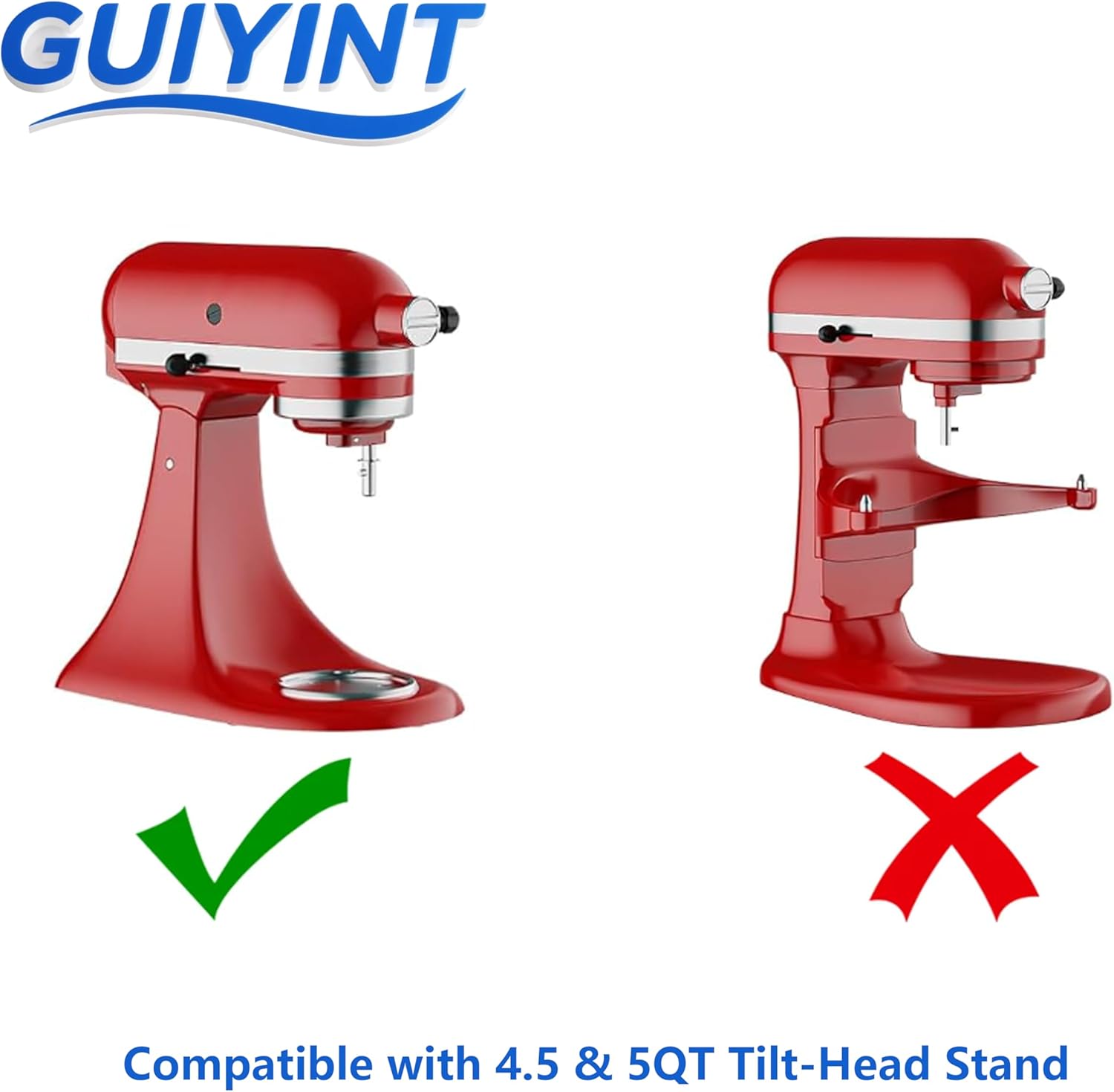 Premium Wooden Mixing Bowl - Natural Solid Wood Bowl with Stainless Steel Base, Compatible with KitchenAid 4.5 & 5 Qt Tilt-Head Stand Mixers (K45, KSM75, KSM150)