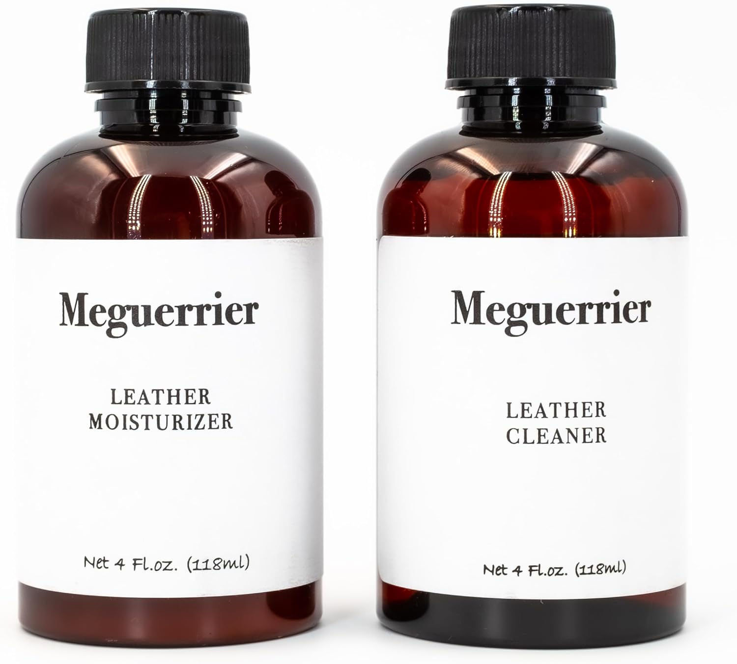 Leather Cleaner & Conditioner for Designer Handbags – Premium 2-Step Care System for Luxury Purses – pH-Balanced, Non-Toxic (4 fl oz Each)