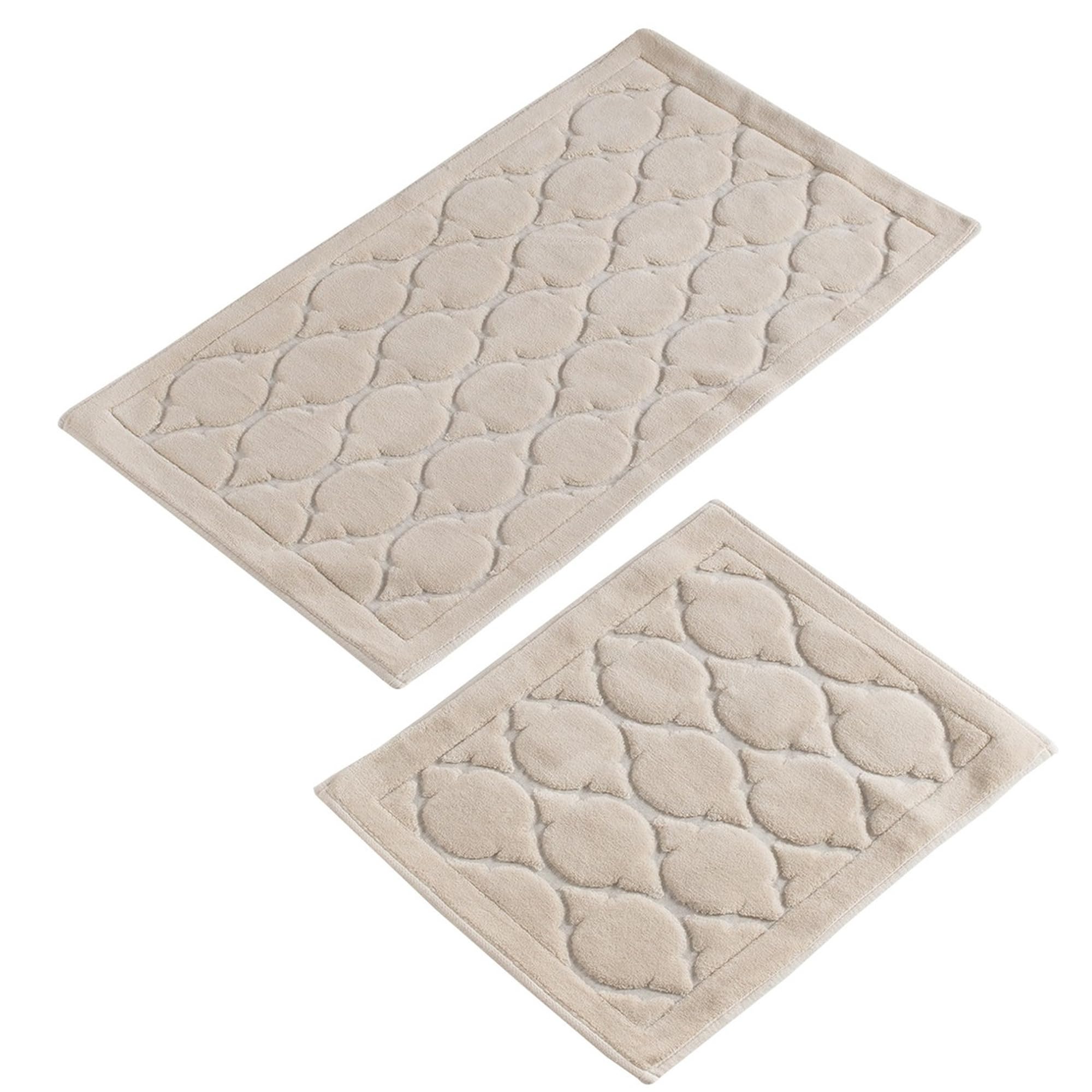 WELL HOME MOBILIARIO & DECORACIÓN Set di tappetini da bagno (2 pezzi) beige