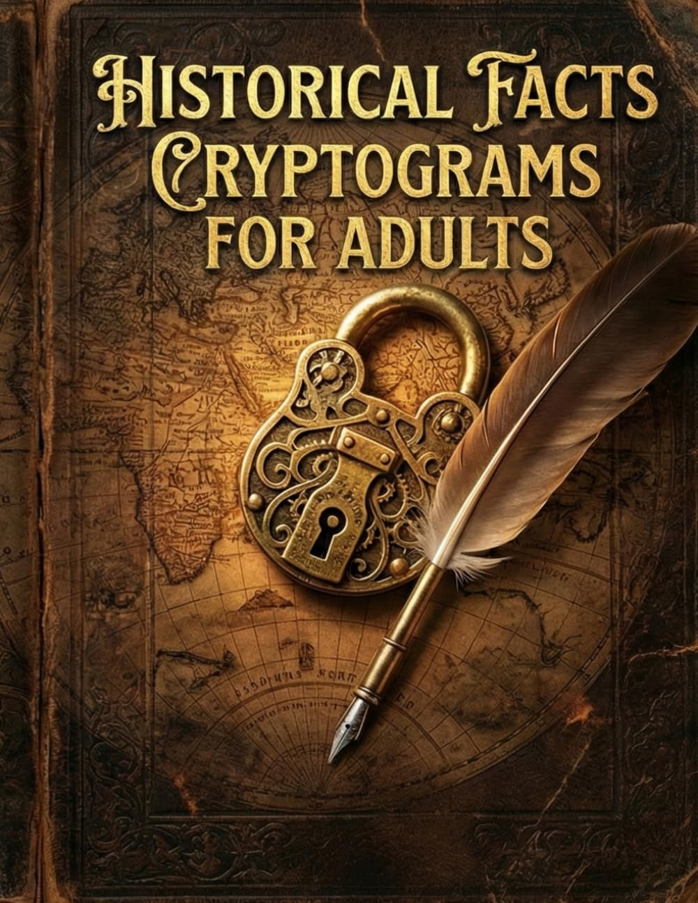 Historical Facts Cryptograms for Adults: Large Print Brain Teasers & Logic Puzzles to Decipher Fascinating History Trivia for Curious Minds