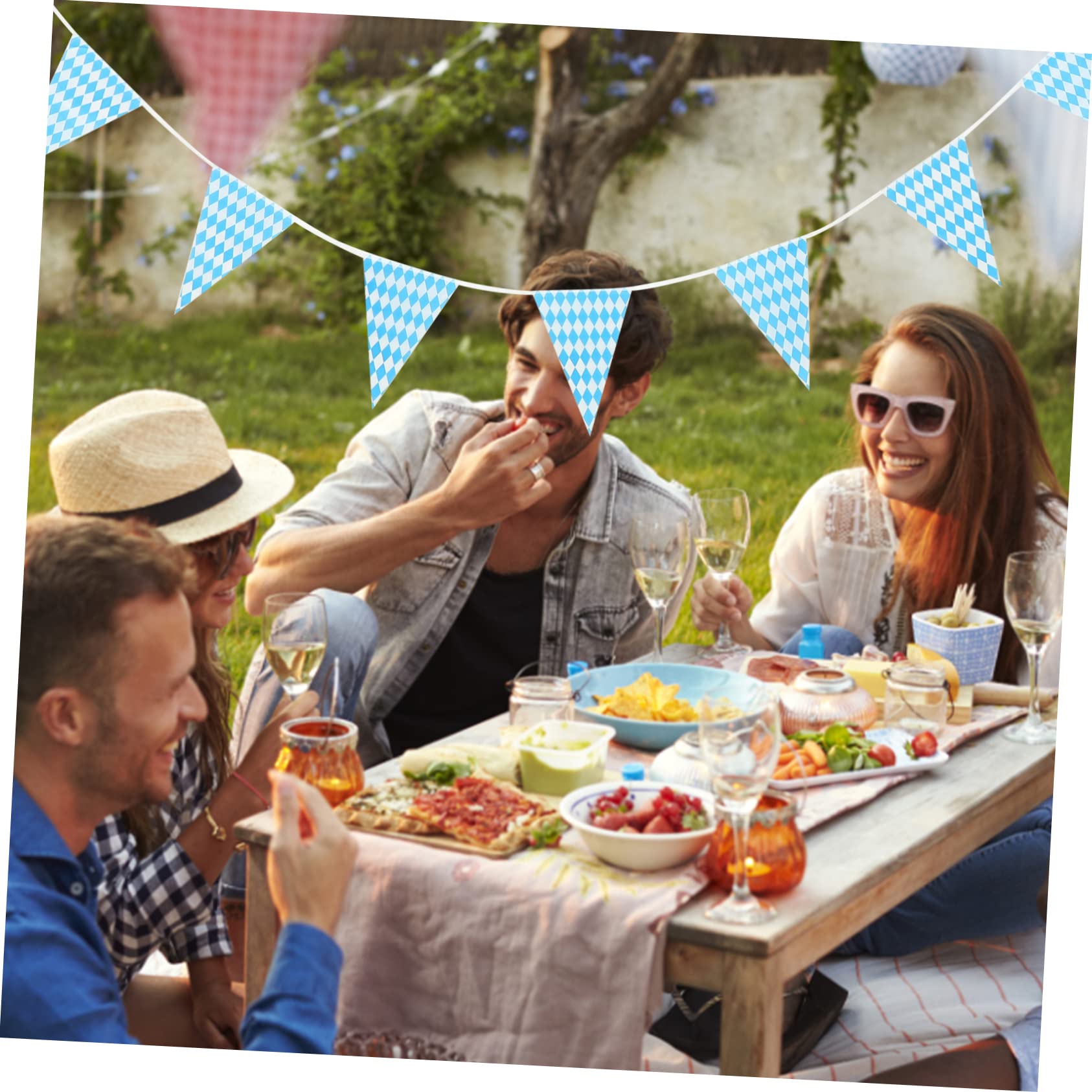Yardwe 3 Sets Dekorative String Flagge Polyester Wimpel Fahnen Für Home Party Dekorationen