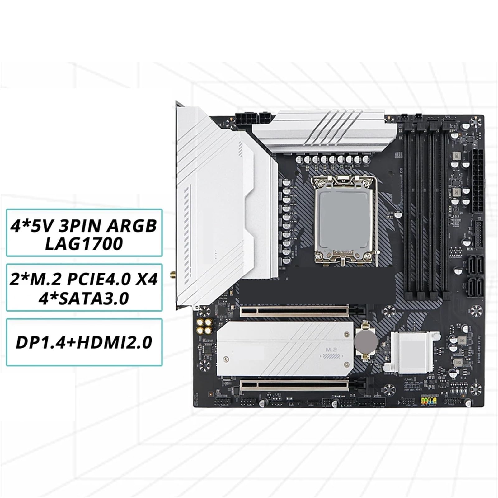 Compatible avec la Carte mATX SOYO B760M D4 WiFi LGA1700.