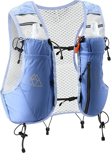Haimont Chaleco de hidratación para correr con botellas de agua para hombres y mujeres, chaleco hidratado ligero de 10 litros para correr por