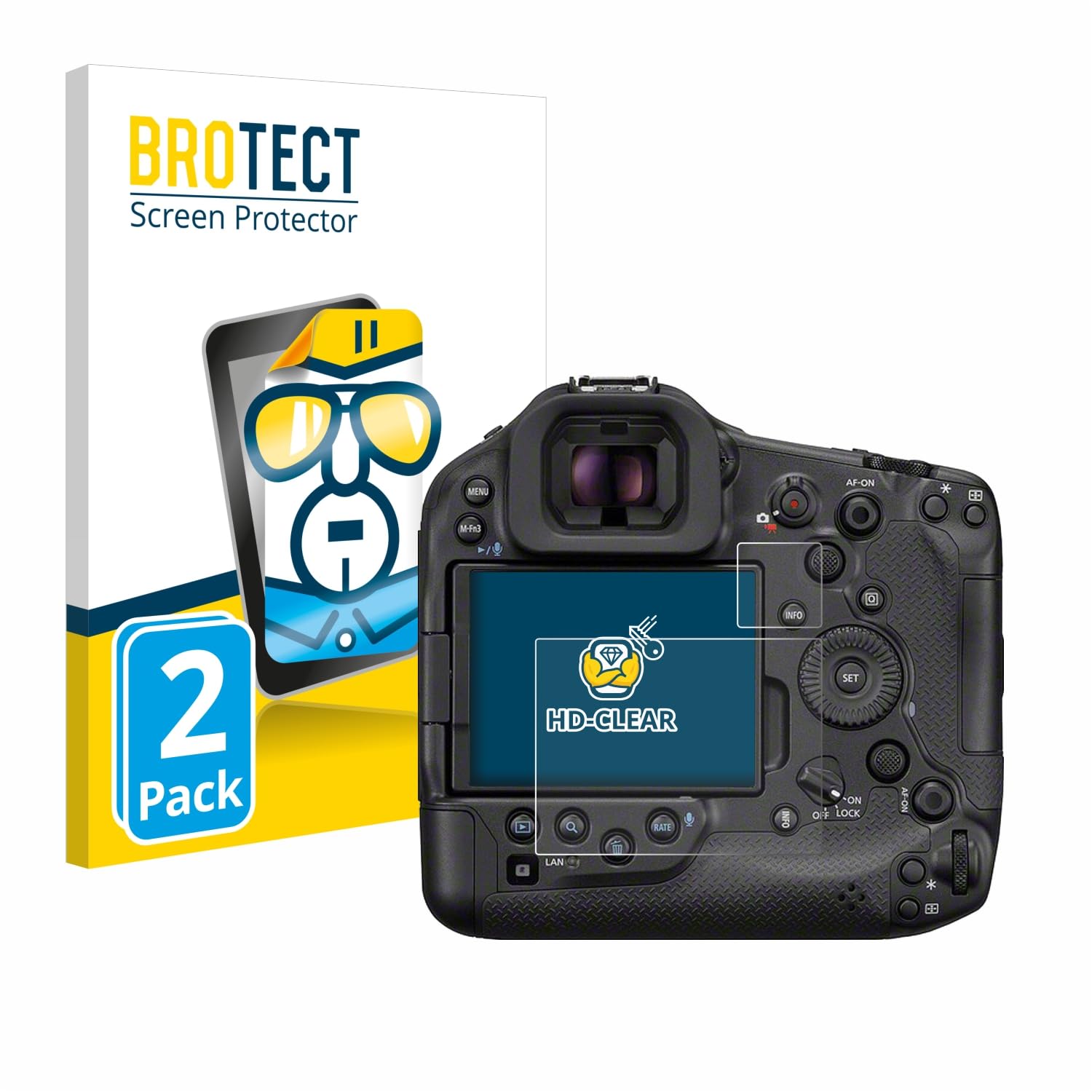 Pellicola Protettiva Brotect Per Canon EOS R1 – 2 Pezzi Trasparenti Anti-impronta, Antigraffio, Prodotta In Germania, Installazione Facile Senza Bolle