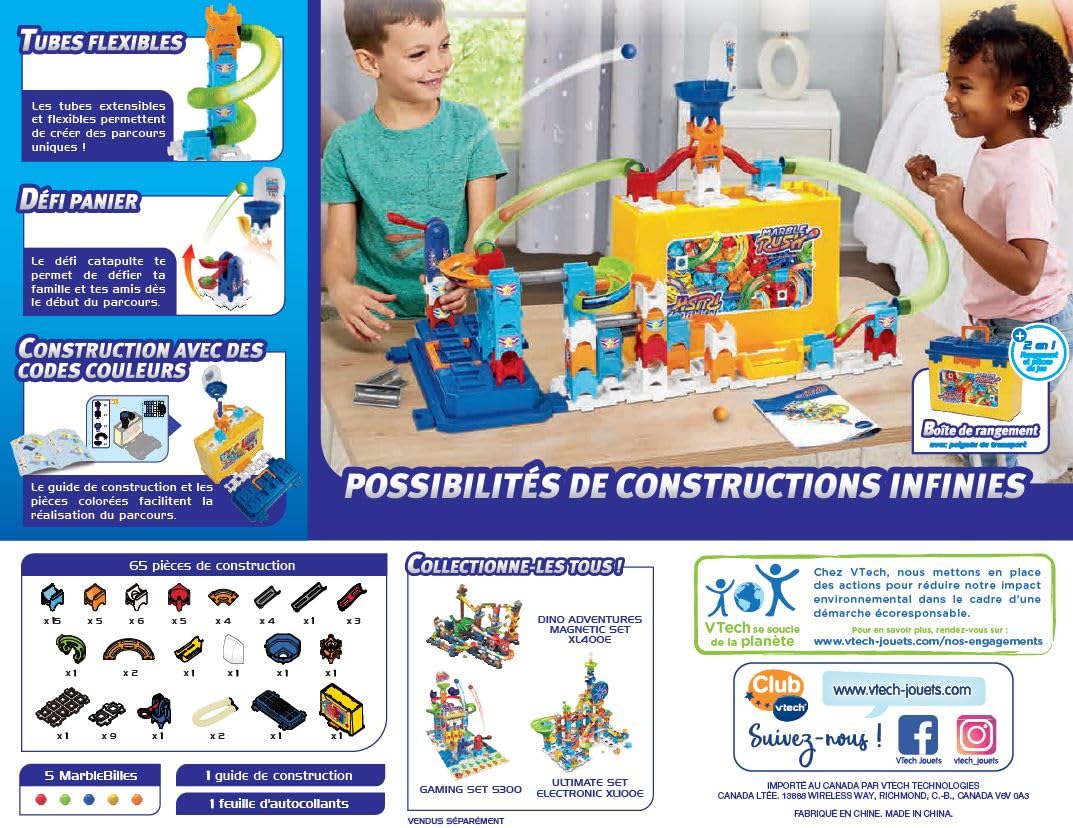 VTECH MARBLE RUSH - BUILD & STORE BOX SET M400