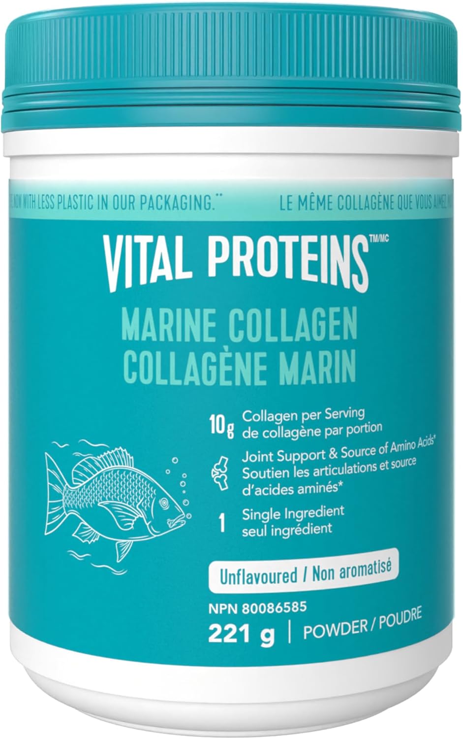 VITAL PROTEINS Marine Collagen Peptides Powder, Helps Form Collagen And Reduce Joint Pain Associated With Osteoarthritis, Source Of Amino Acids, No Added Sugar, No Artificial Colours Or Flavours, 221 g VITAL PROTEINS Marine Collagen Peptides Powder, Helps Form Collagen And Reduce Joint Pain Associated With Osteoarthritis, Source Of Amino Acids, No Added Sugar, No Artificial Colours Or Flavours, 221 g