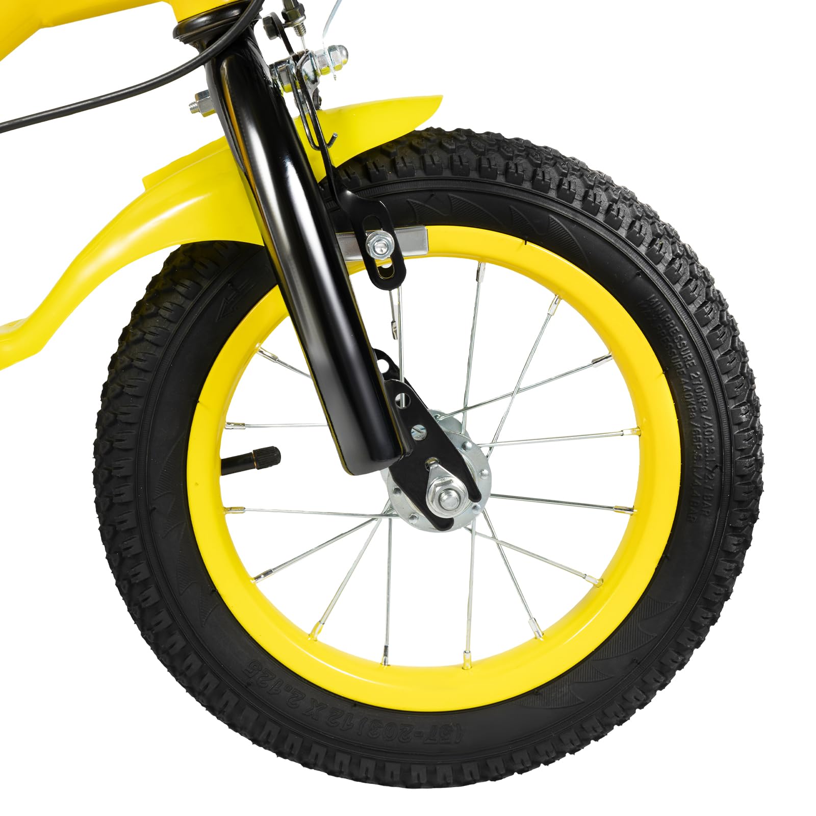 Bicicletta per bambini 12 pollici a pedale con ruote di supporto regolabile