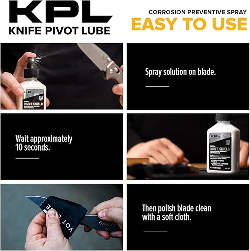 Vista 3 de Knife Pivot Lube – Knife Shield Preventivo contra la Corrosión – Protección contra el Óxido Segura para Alimentos y Limpiador a Base de Agua – 4