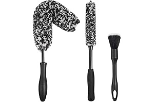 NIKCOSMK 3-piece Tire Brush Kit: Ultimate Wheel Cleaning Solution