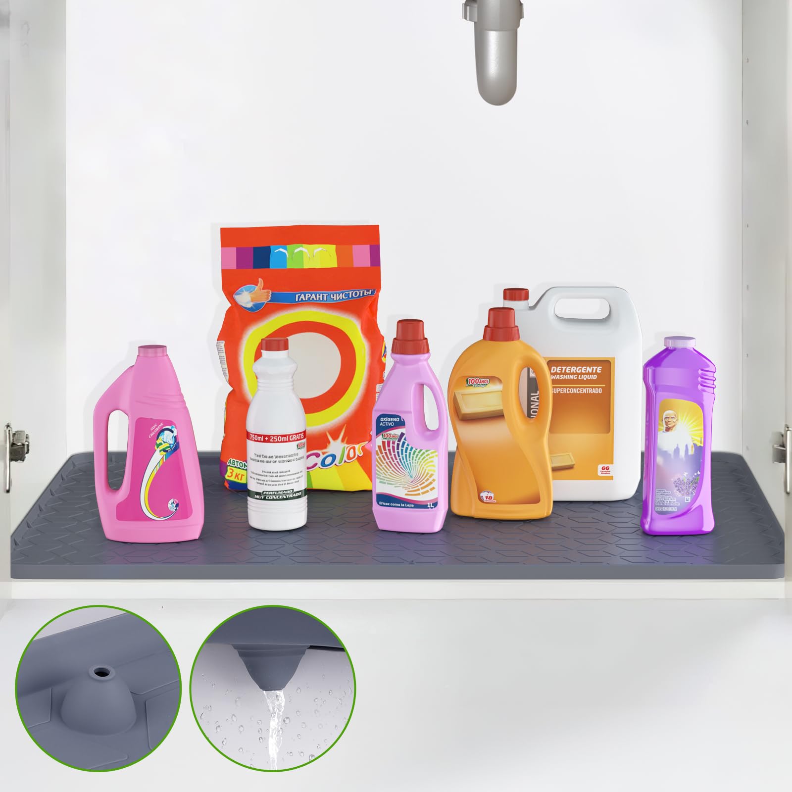 Micitihi Silicone Sink Mat Protects and Organizes: 34