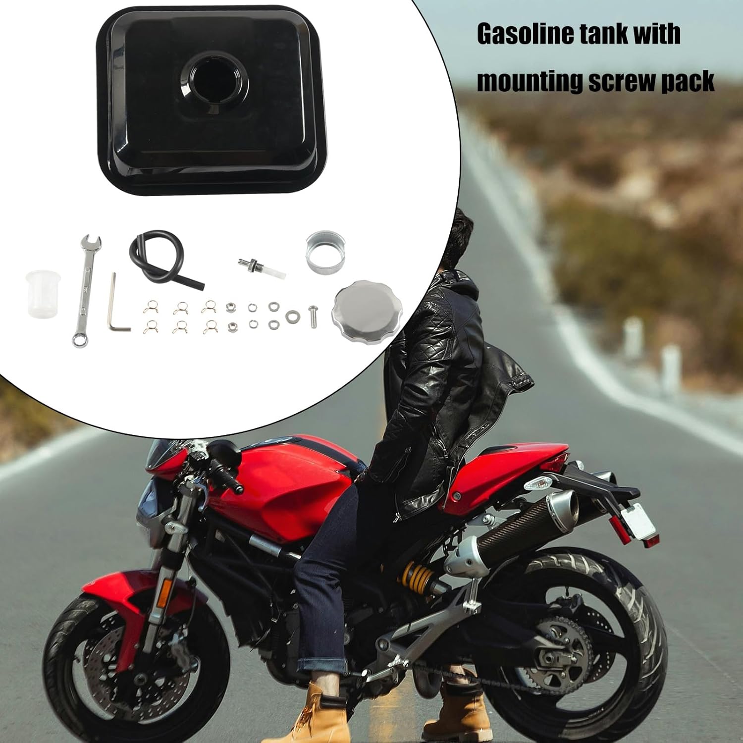 Professional Motorcycle Fuels Storage Tanks Secure Screws Mounting Bolts Fixing Bracket Set Suitable for GX160 212cc