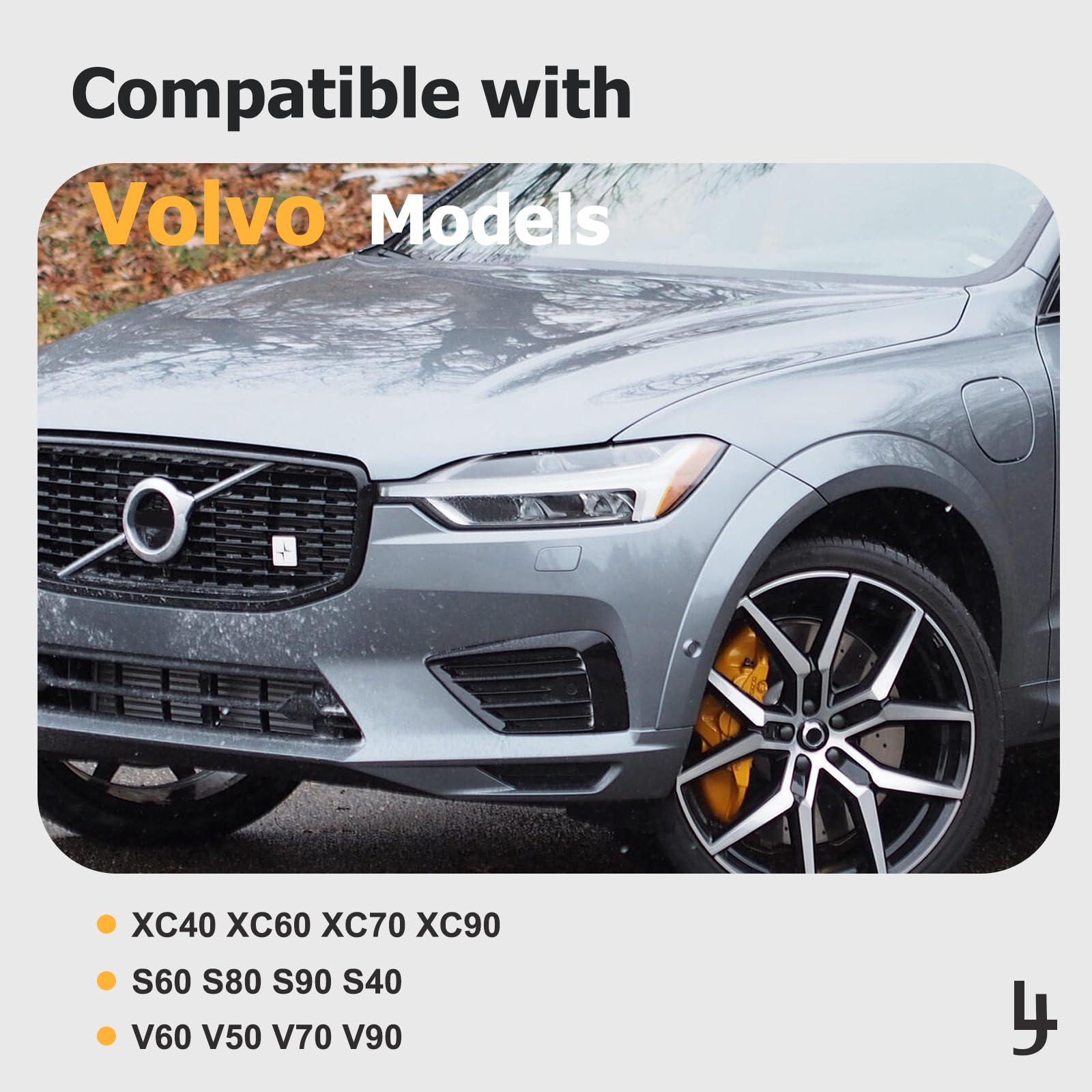 Lug Nut Covers (Wheel Bolt Caps) Complete Set - 20PCs + Removal Tool, Black - Replacement for Volvo XC40 XC60 XC70 XC90 S60 S80 S90 S40 V60 V50 V70 V90 - 3