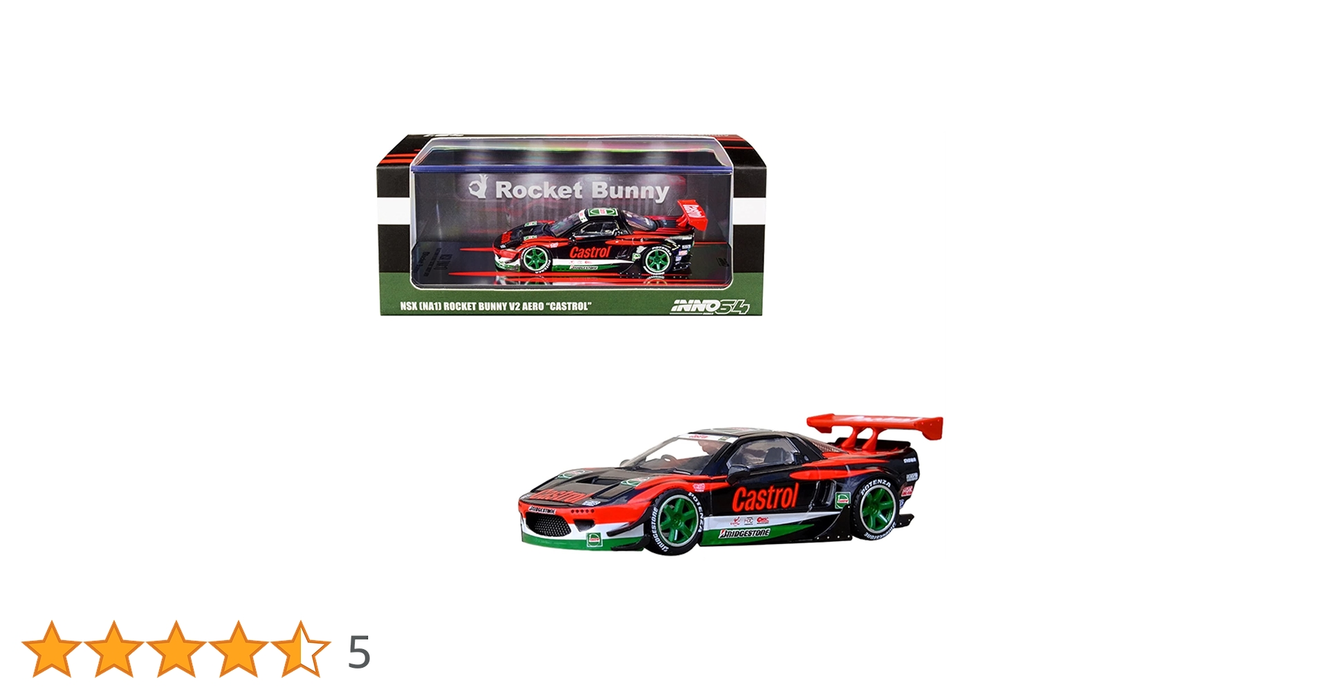 INNO64 1/64 NSX NA1 ロケットバニーV2 Castrol 無限 INNO64 1/64スケール「NSX(NA1)ロケットバニーV2エアロ