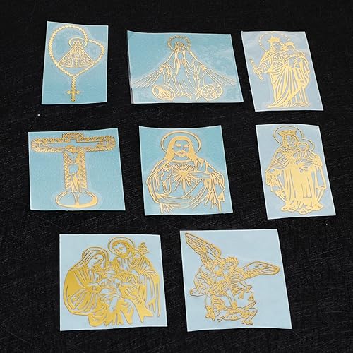 Miniatura 4 de Diyalo Medalla milagrosaNuestra Señora de N. SRA. AparecidaSan MiguelSagrado Corazón de JesúsCrucifijo Cruz Religiosa Católica Icono Pegatinas de