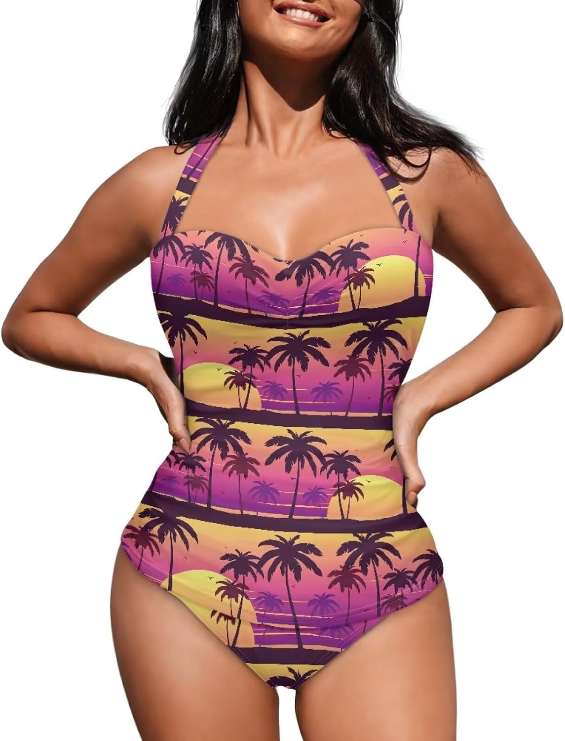 Swimsuits for Women Sexy One Piece Swimsuit for Women Tummy Control Size S-2XL