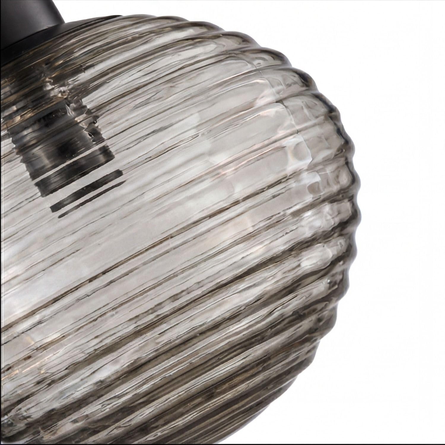 Lampa wisząca szkło dymne metal Ø 18 cm wys. maks. 150 cm lampa wisząca okrągła czarna E27 nowoczesna lampa wisząca do jadalni salonu