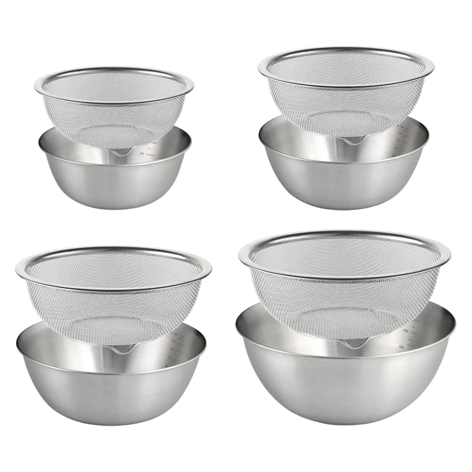 Colador De Arroz De Acero Inoxidable Colador microporoso de acero inoxidable 304 con cuenco for lavar verduras, frutas y arroz escurrir pasta cocida(24cm)