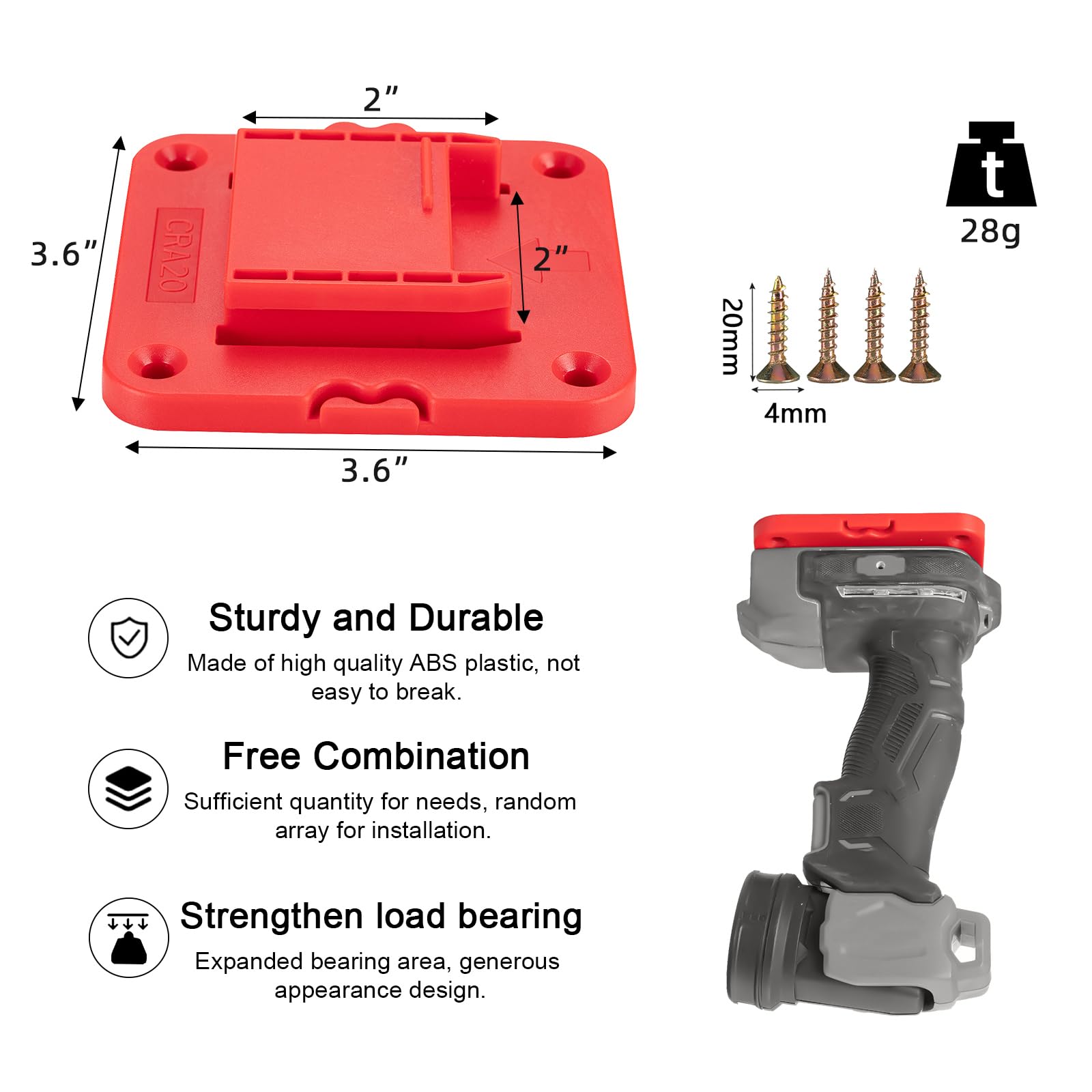Tool Drill Mount Holder - Organize Your Tools -2 Tool Drill Mount Holder - Organize Your Tools -2