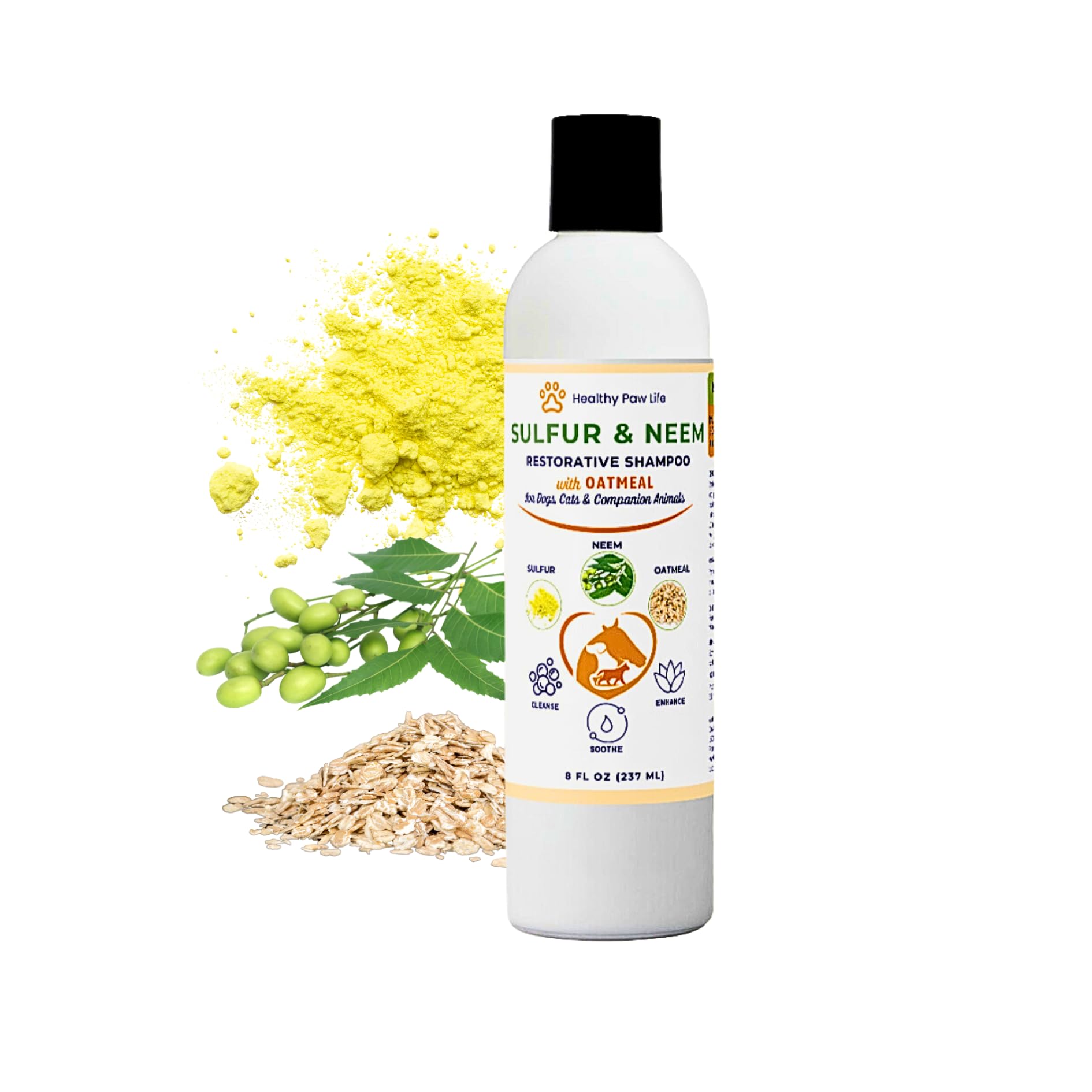Healthy Paw Life's Sulfur & Neem Restorative Shampoo with Oatmeal