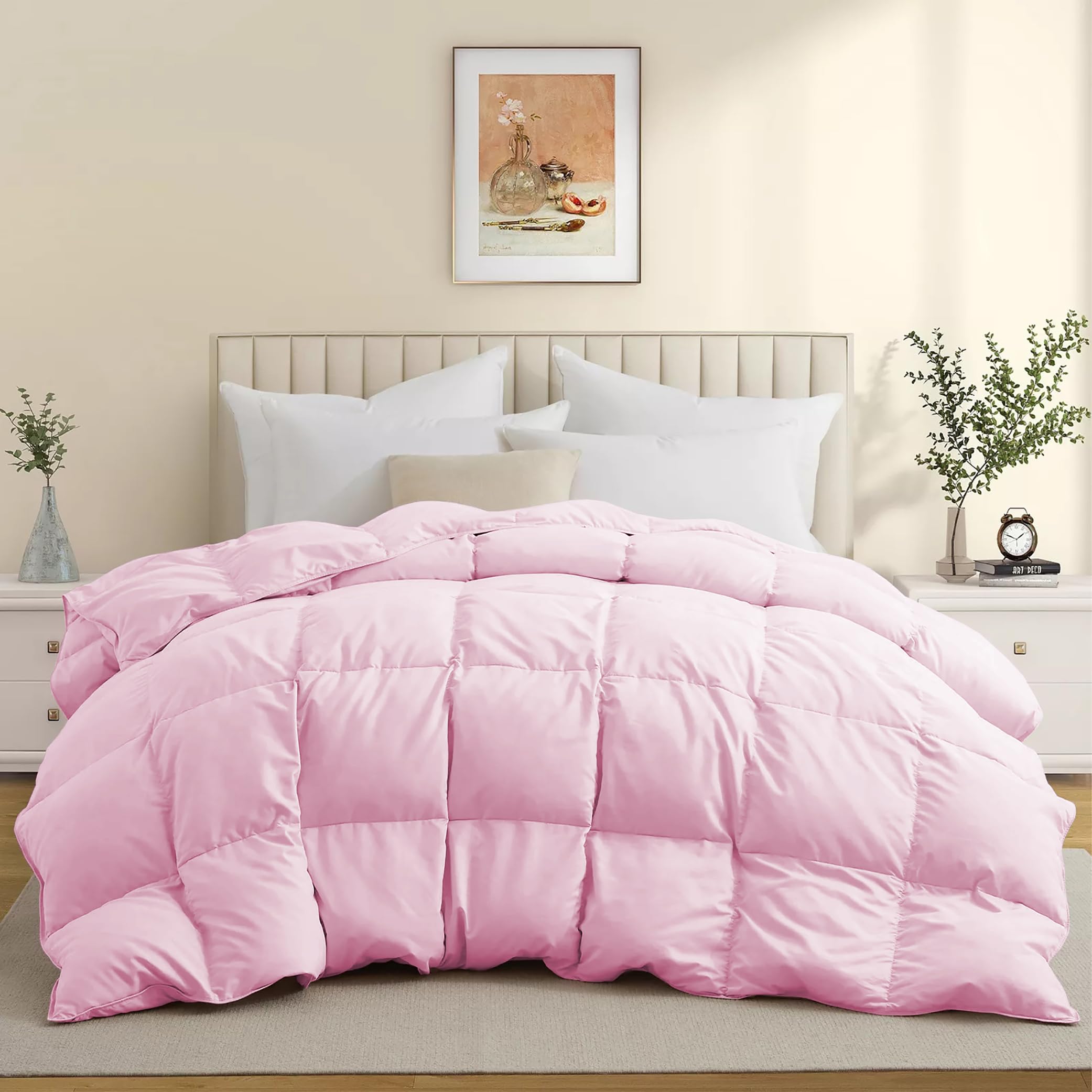 600 GSM Heavy Winter Comforter Double Bed Size (90"X100") - 600 GSM Microfiber Super Soft Fluffy for Winter Comforter/Rajai/Duvet/Blanket Double Bed - Baby Pink Color-image-39