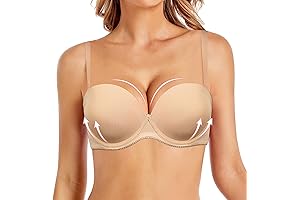 Women's Convertible Bra with Clear Straps