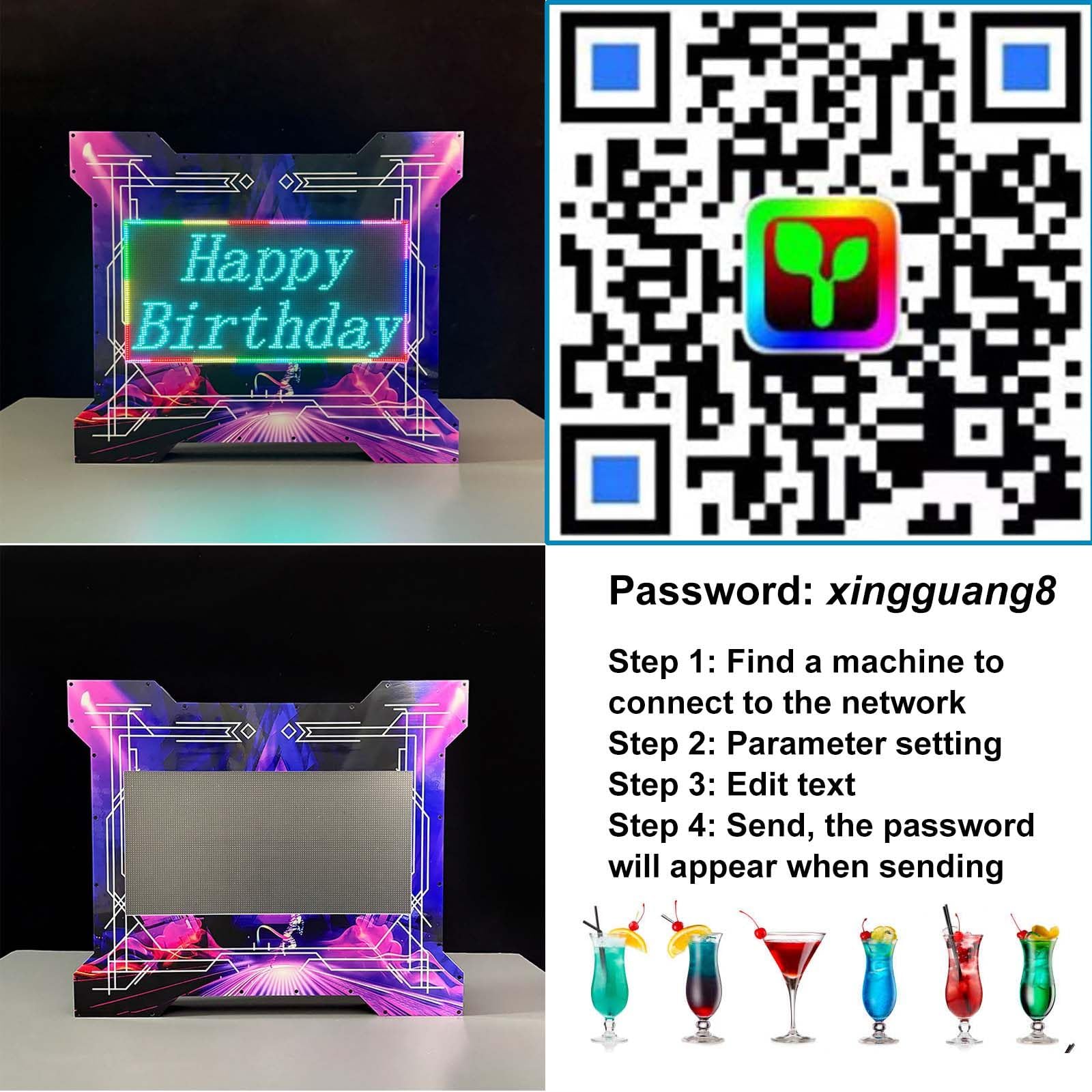 Cartel De Servicio VIP Personalizable, con Letras Led para Botellas con Formas Especiales, con Cambio De Color Y Letras Intercambiables