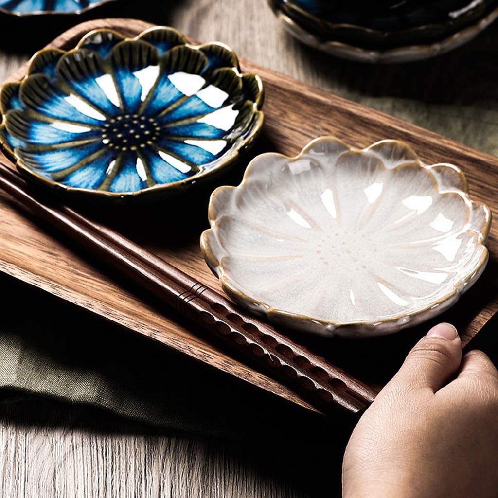 Salatschüssel-Set aus Keramik, elegantes Geschirr für Snacks, Vorspeisen, Gewürze, Dip-Soßen und Gemüse, mit Knochenplatte und kleiner Schüssel