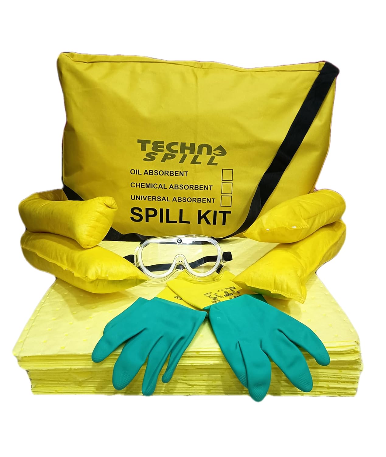 TECHNOSPILL Chemical Spill Kit 30Liter (Yellow). Absorb Hospital