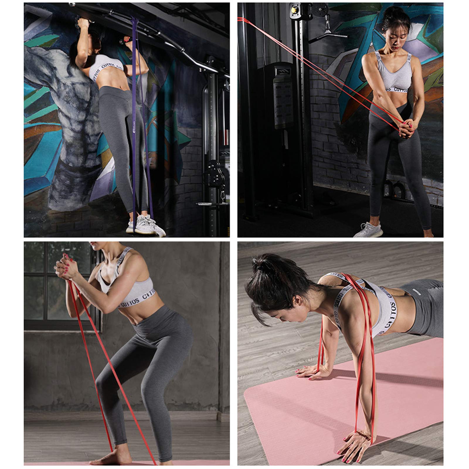 LZQpearl Set di Bande di Resistenza al Pull Up, Set di Bande di Resistenza in Lattice di qualità per Allenamento di Forza, Mobilità, Stretching, Ideale per Casa, Palestra, Yoga, Allenamento