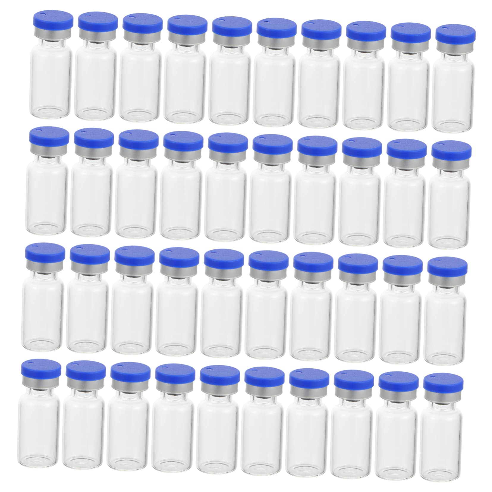 Cabilock 100piezas Transparentes de Vidrio para Aceites Esenciales Frascos de Vidrio con Tapa para Laboratorio Botellas de Vacías Rellenables para Uso Ciencias