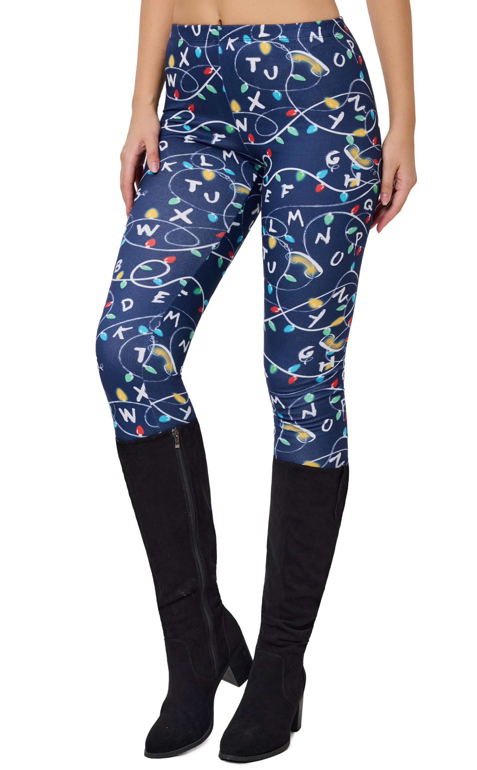 sissycos Women's 80s Leggings Neon Artistic Splash Printed Pants