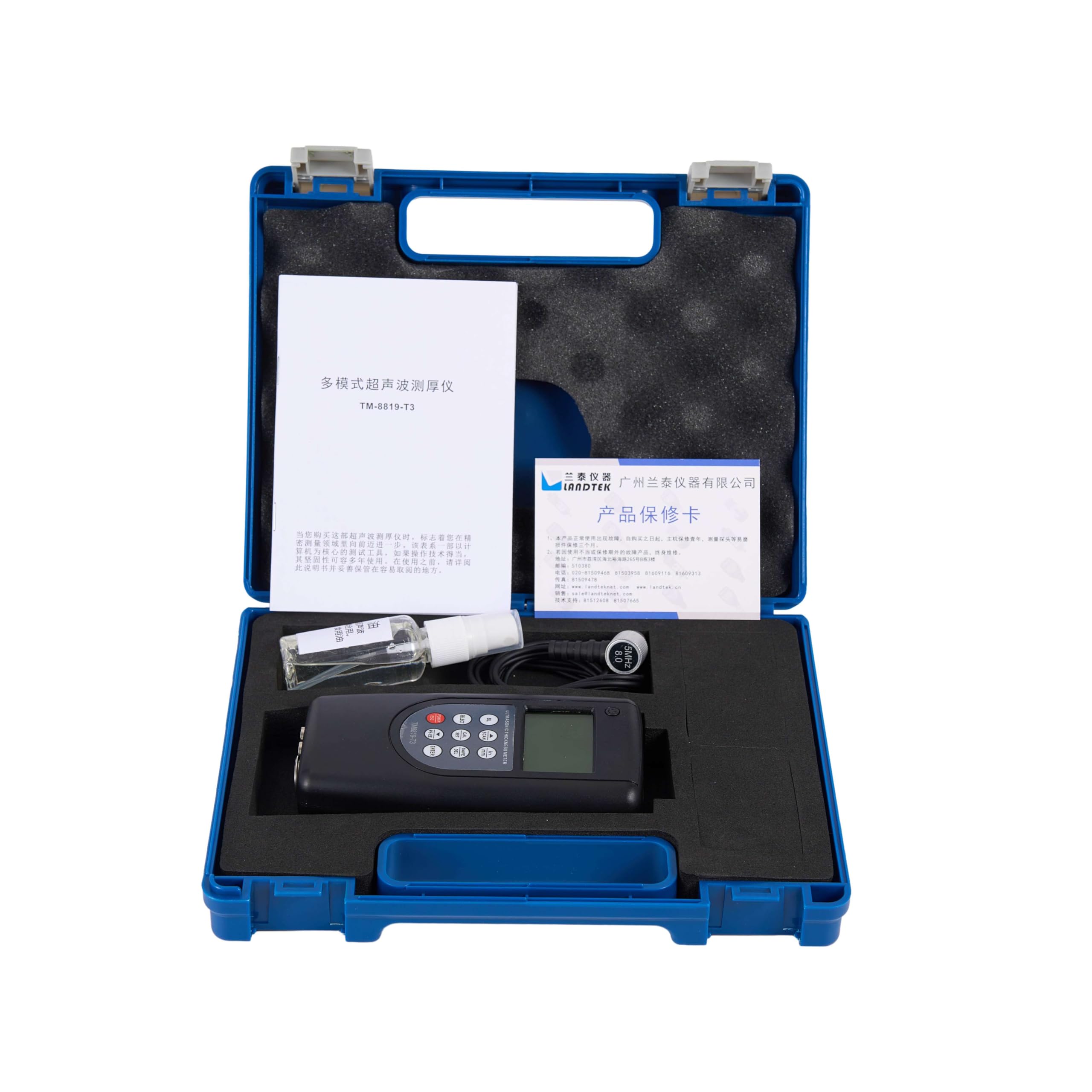 Medidor de espesor, Medidor de espesor ultrasónico TM-8819-T3: diseño revestimiento pasante for una medición precisa