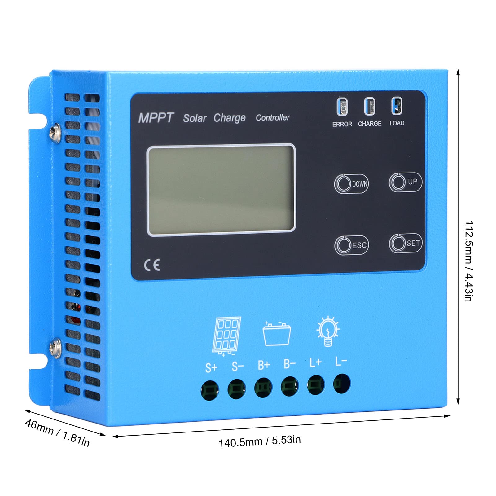 Controlador de Carga Solar MPPT, Reconocimiento Automático de (10A)