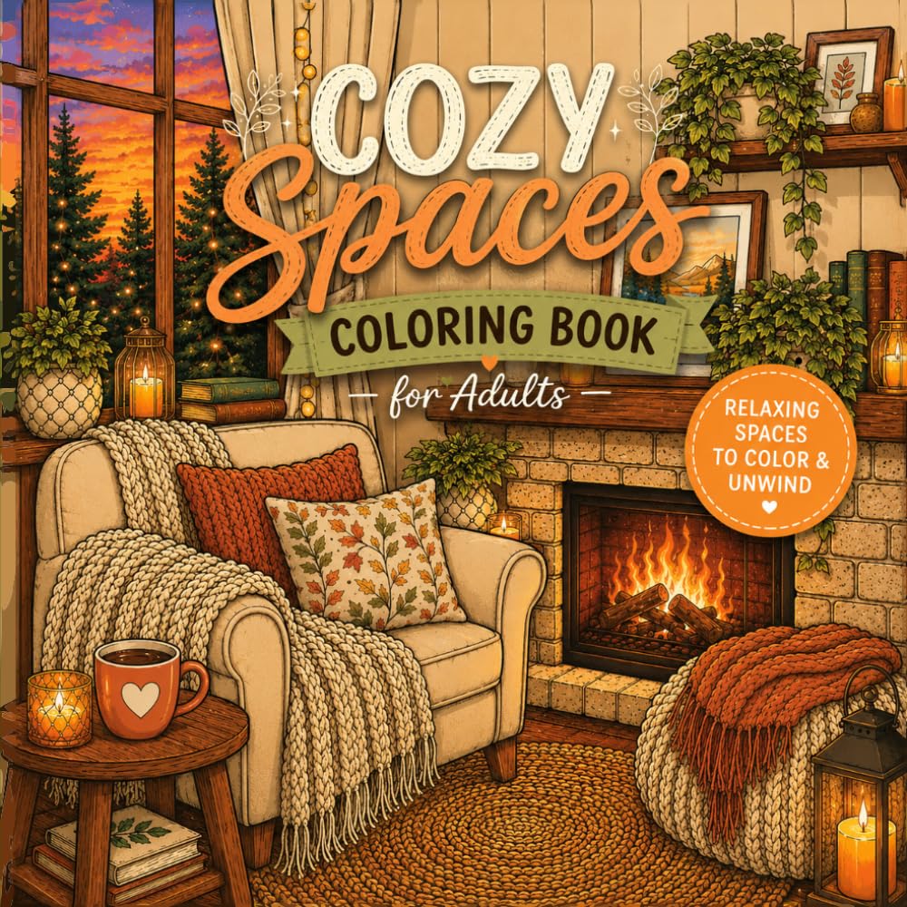 Cozy Spaces Coloring Book for Adults: Relaxing Spaces to Color & Unwind (Cozy Girl)