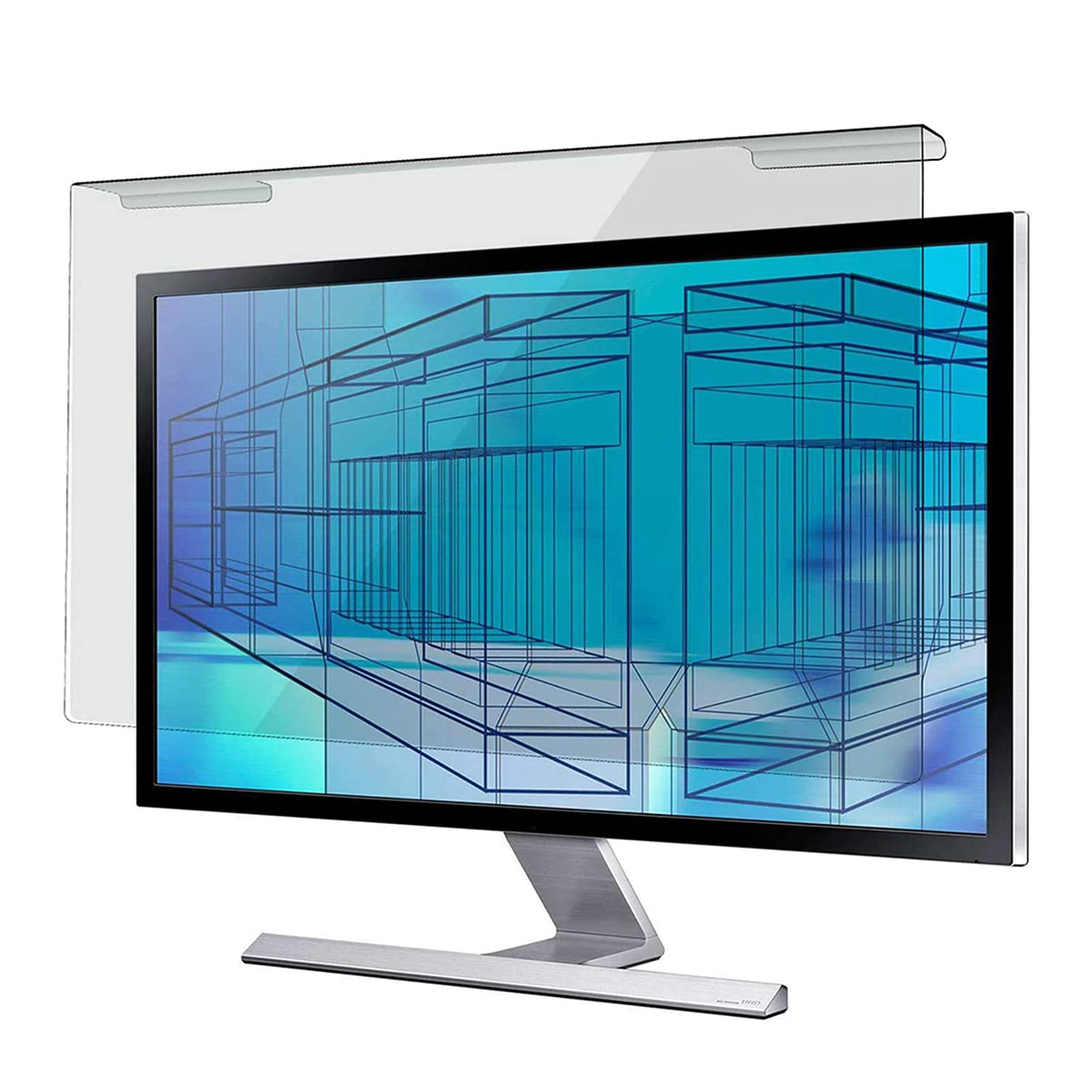 AIZYR Pannello di Protezione dello Schermo Anti Luce Blu Pellicola Filtrante Protettiva Acrilica Appesa per Il Display del Computer da 23-24 Pollici Proteggi La Vista
