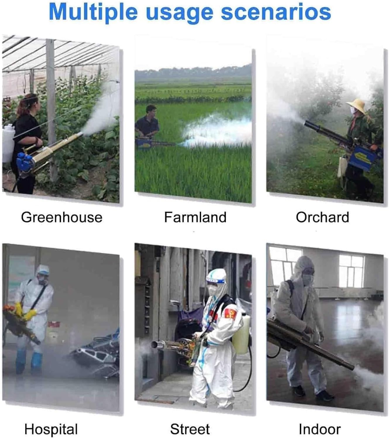 Disinfection Sprayer 15L Thermal Fogging Machine,Pulse Jet Thermal Fogger,Sprayer 360 Spray in All Directions,Thermal Fogger,for Public Disinfection(100)