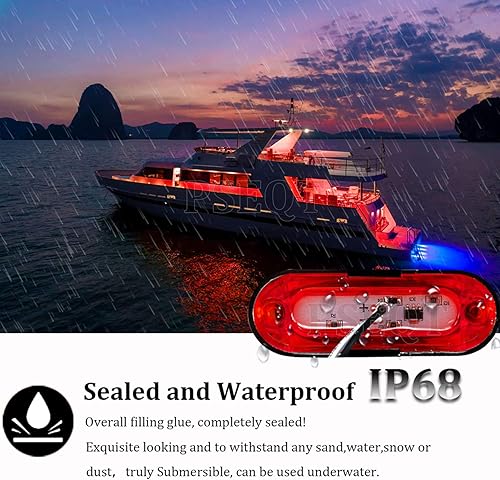 Miniatura 10 de PSEQT Luces LED marinas impermeables de 3.8 pulgadas, luces LED marinas de cortesía, luz de navegación, popa de popa de cabina, iluminación para