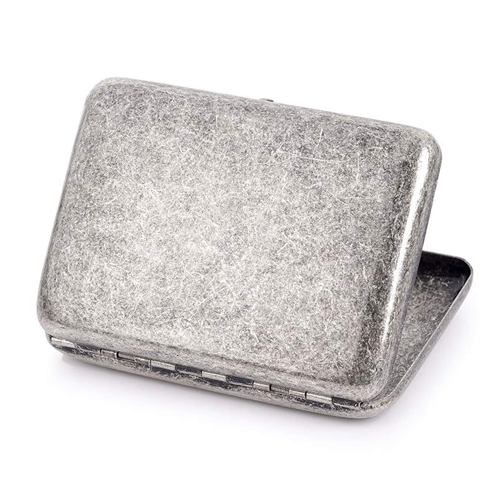 アンティーク シガレットケース　シルバー　SILVER　レトロ Amazon.co.jp: メンズポータブルシガレットケース、古いシルバーメタル