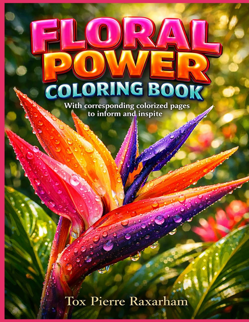 Floral Power Coloring Book: With corresponding colorized pages to inform and inspire (Serenity Coloring Collection)