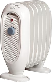 Dimplex OFRB7N Eco Chico Mini Radiator, Oil Free Column Heater, Freestanding 700w Electric Heating Unit, Quiet Plug In Lightweight Portable Compact Electric Home Heater with Thermostat – White