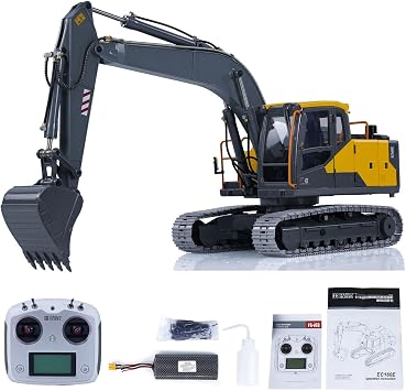 Double E RC Hydraulic Excavator for 1/14 EC160E E111 Alloy Remote Control Diggers Model I6S Radio Controller Light