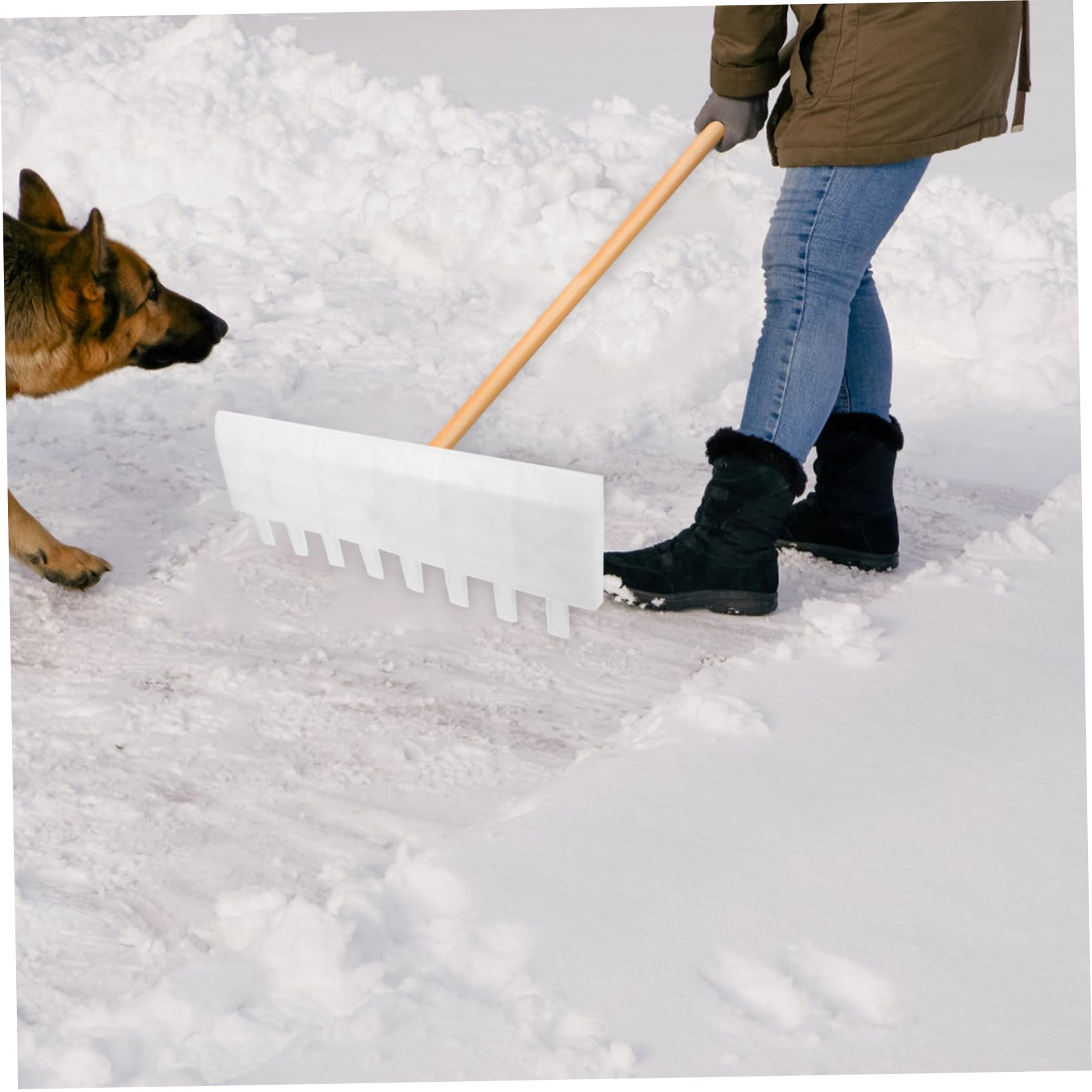 Kisangel Rastrillo Manual para Jardinería De Plástico Resistente para Hojas y Césped