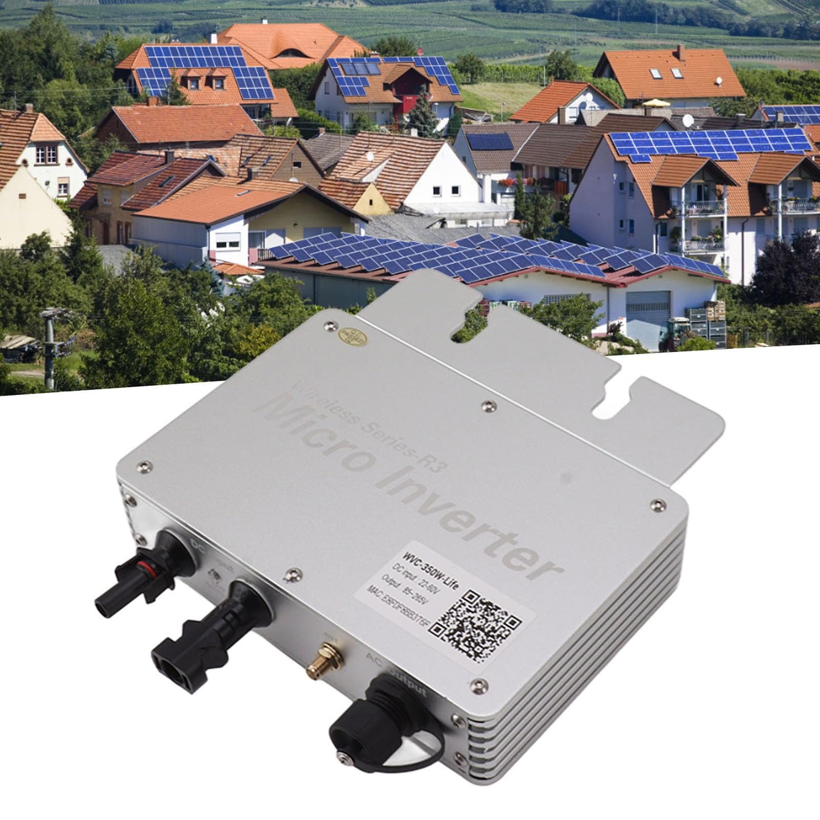 Micro inverter solar grid tie de 300W a 400W para sistema de generación eléctrica hogareña